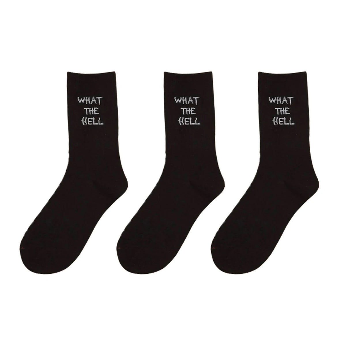 Polyester Elastane Crew Socks Letter Graphic Footwear