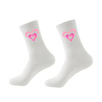 Polyester Elastane Crew Socks Graphic Casual Footwear