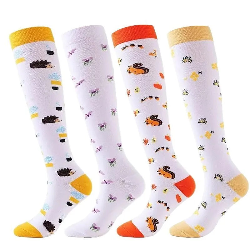 Nylon Polyester Elastane Knee High Compression Socks - 18