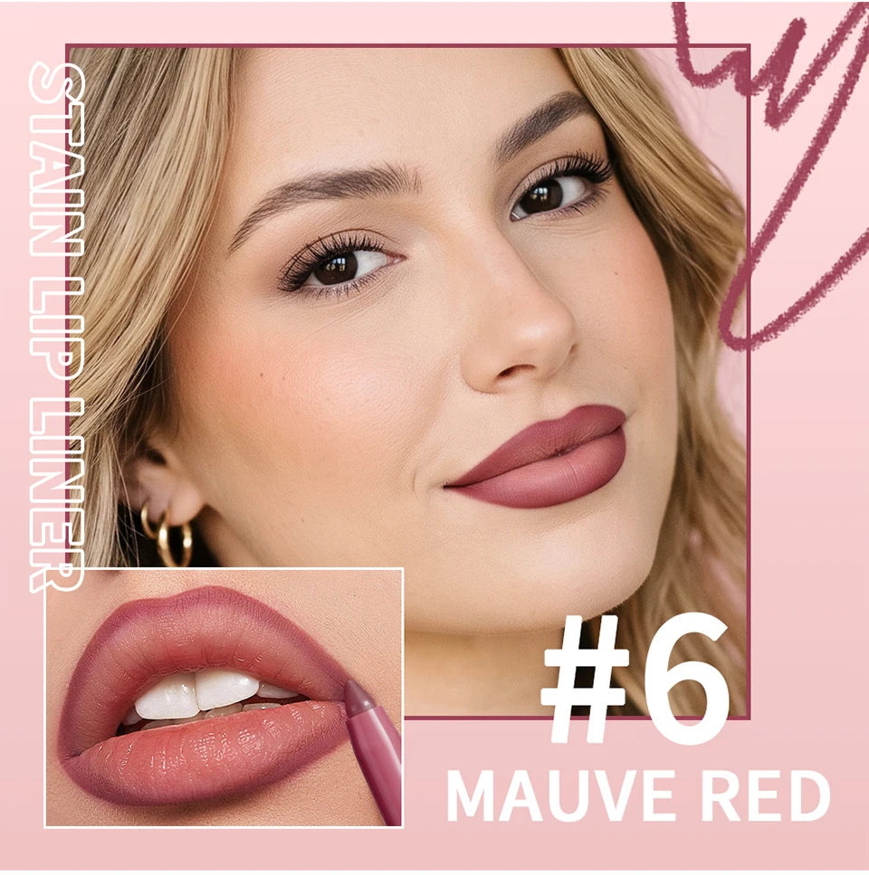 Matte Lip Liner Pencil Waterproof Long Lasting Contour Pen