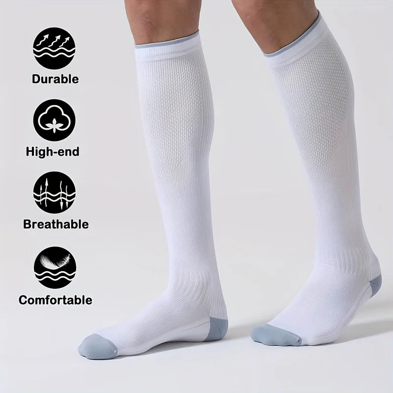 Nylon Polyester Compression Socks 20 30mmHg Circulation Support