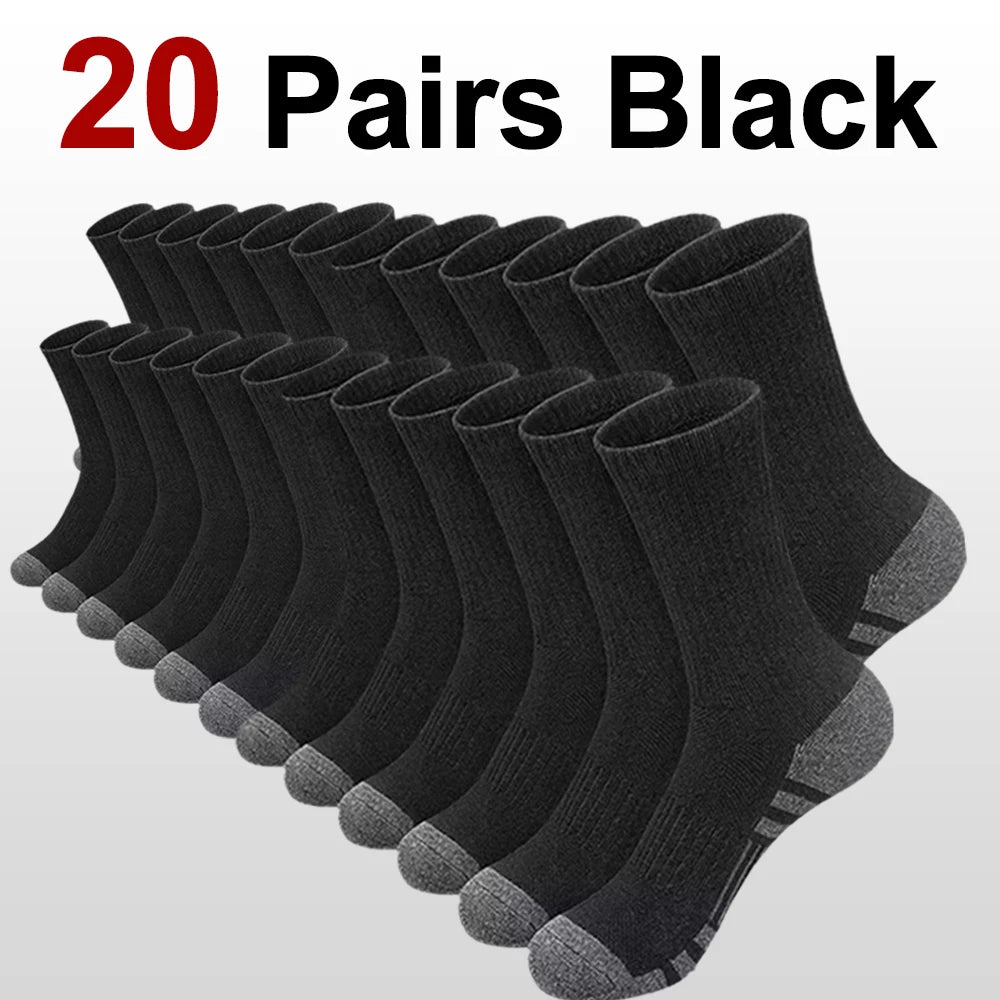 Polyester Spandex Breathable Athletic Crew Socks - 14