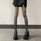 Butterfly Print Nylon Spandex Pantyhose Tights