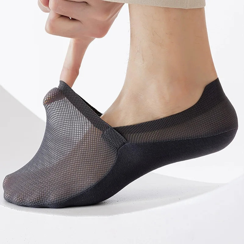 Men Cotton Blend Low Cut Invisible Socks - 14