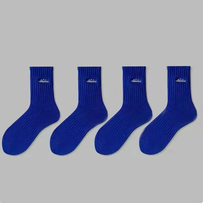 Polyester Blend Crew Socks Casual Footwear 4 Pair Set - 11
