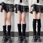 Knitted Cotton Blend Leg Warmers