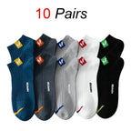 Men Breathable Polyester Ankle Socks Sports Invisible Casual Footwear