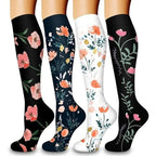 Nylon Polyester Elastane Knee High Compression Socks