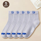 Mens Breathable Polyester Spandex Low Tube Casual Sports Socks