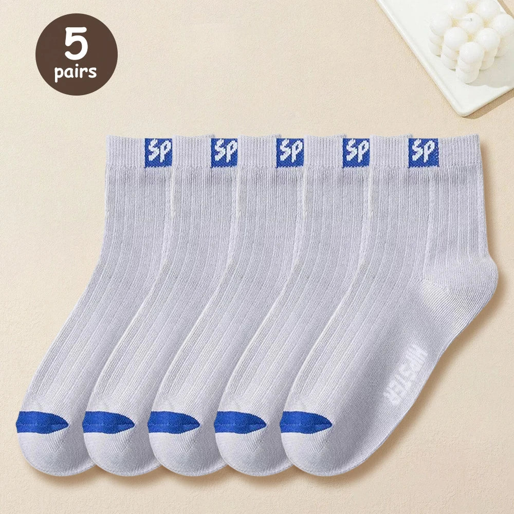Mens Breathable Polyester Spandex Low Tube Casual Sports Socks