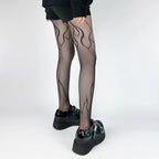 Nylon Fishnet Patterned Pantyhose Tights