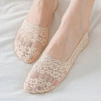Womens Polyester Elastane Low Cut Invisible Liner Socks