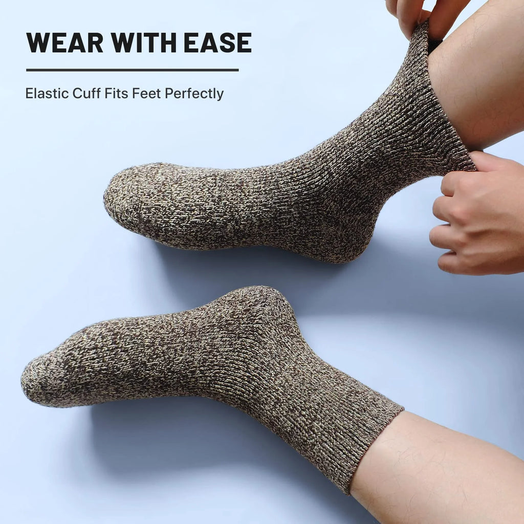 Polyester Elastane Knit Crew Socks Three Pair Set