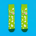 Cotton Blend Avocado Print Mid Calf Socks