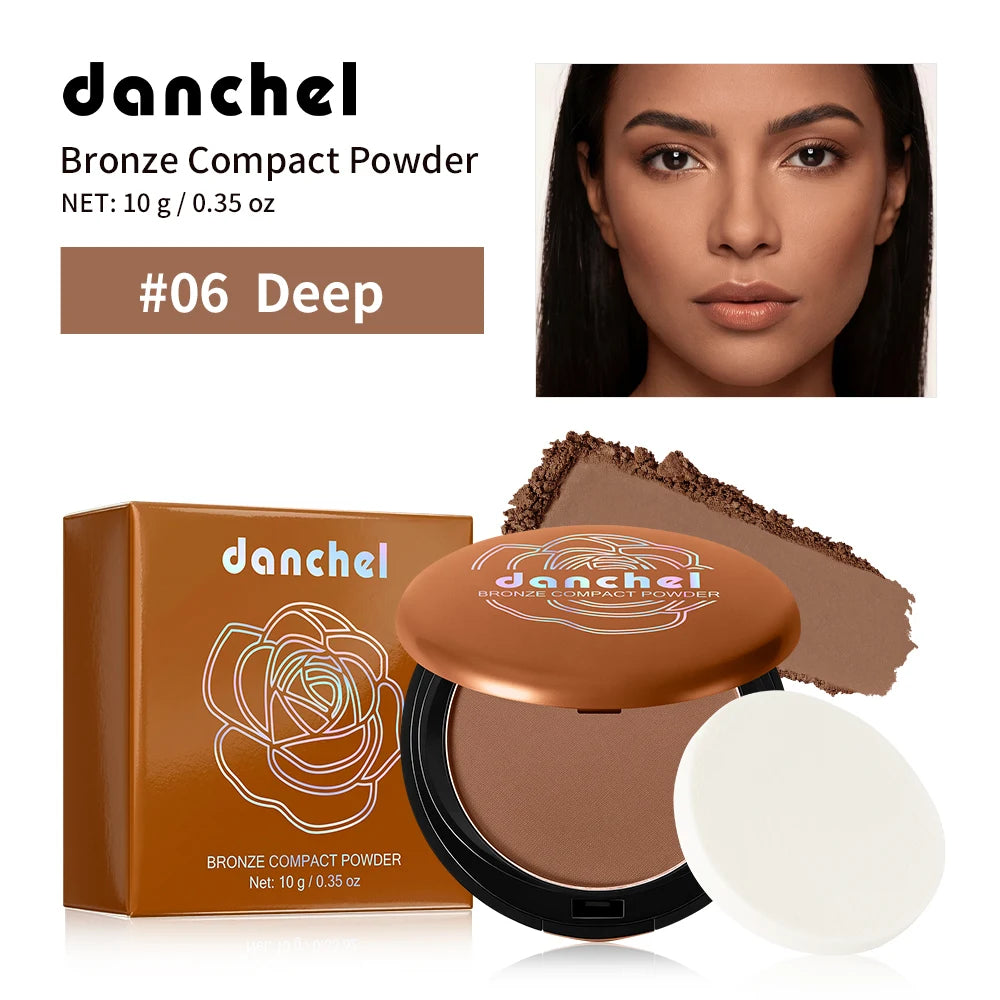Matte Bronze Pressed Powder Face Contouring Makeup
