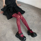 Floral Pattern Nylon Pantyhose Tights