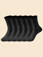 Polyester Blend Mens Crew Socks Mid Tube Casual Wear