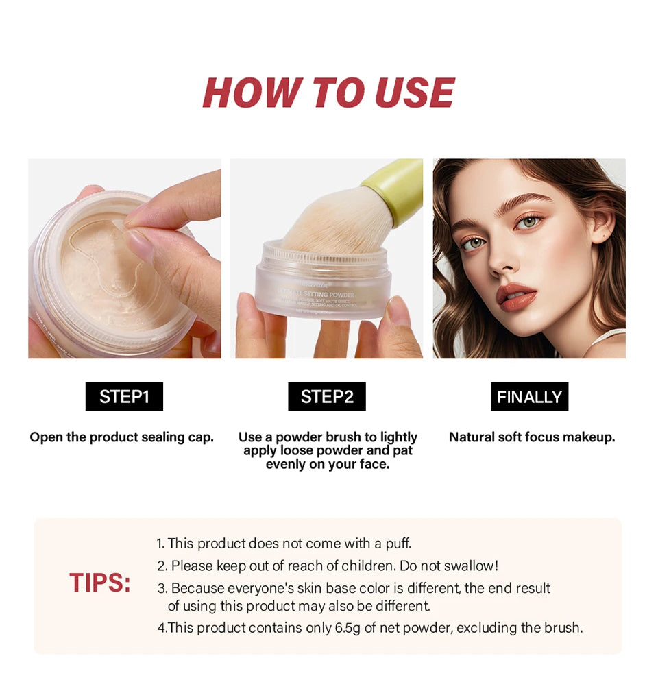 Loose Setting Powder Matte Oil Control Finishing Makeup