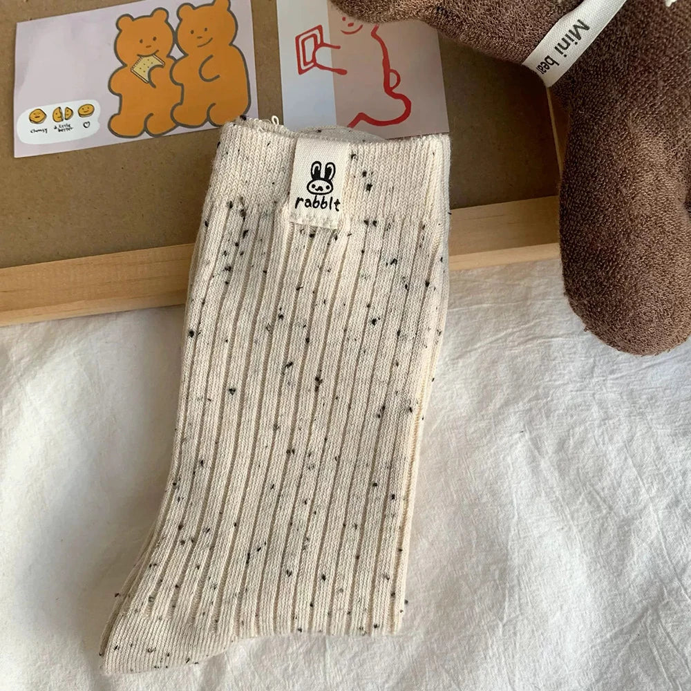 Polyester Elastane Casual Mid Tube Socks 4 Pack