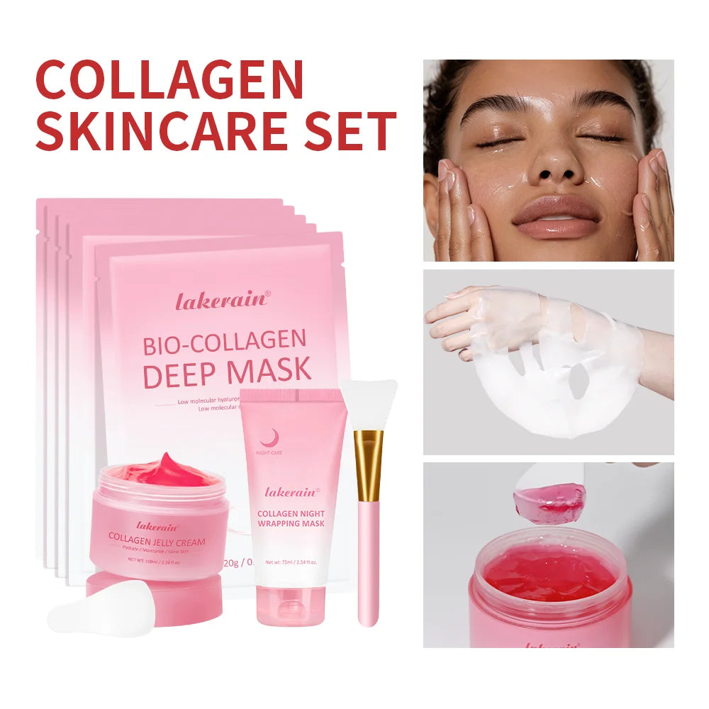 Collagen Skincare Set Deep Nourishment Face Cream and Mask - 1