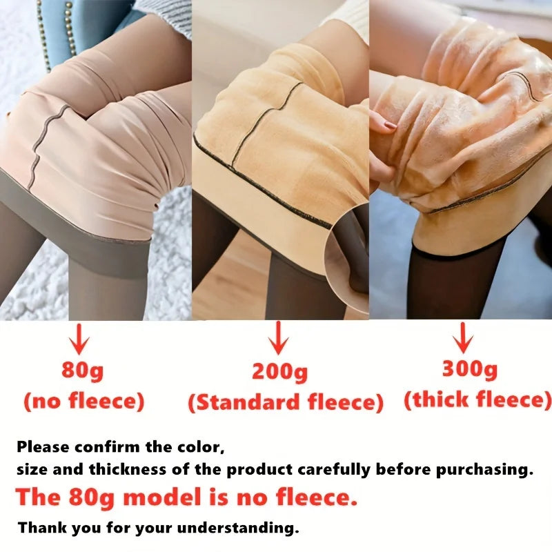Polyester Elastane Thermal Fleece Tights - 6