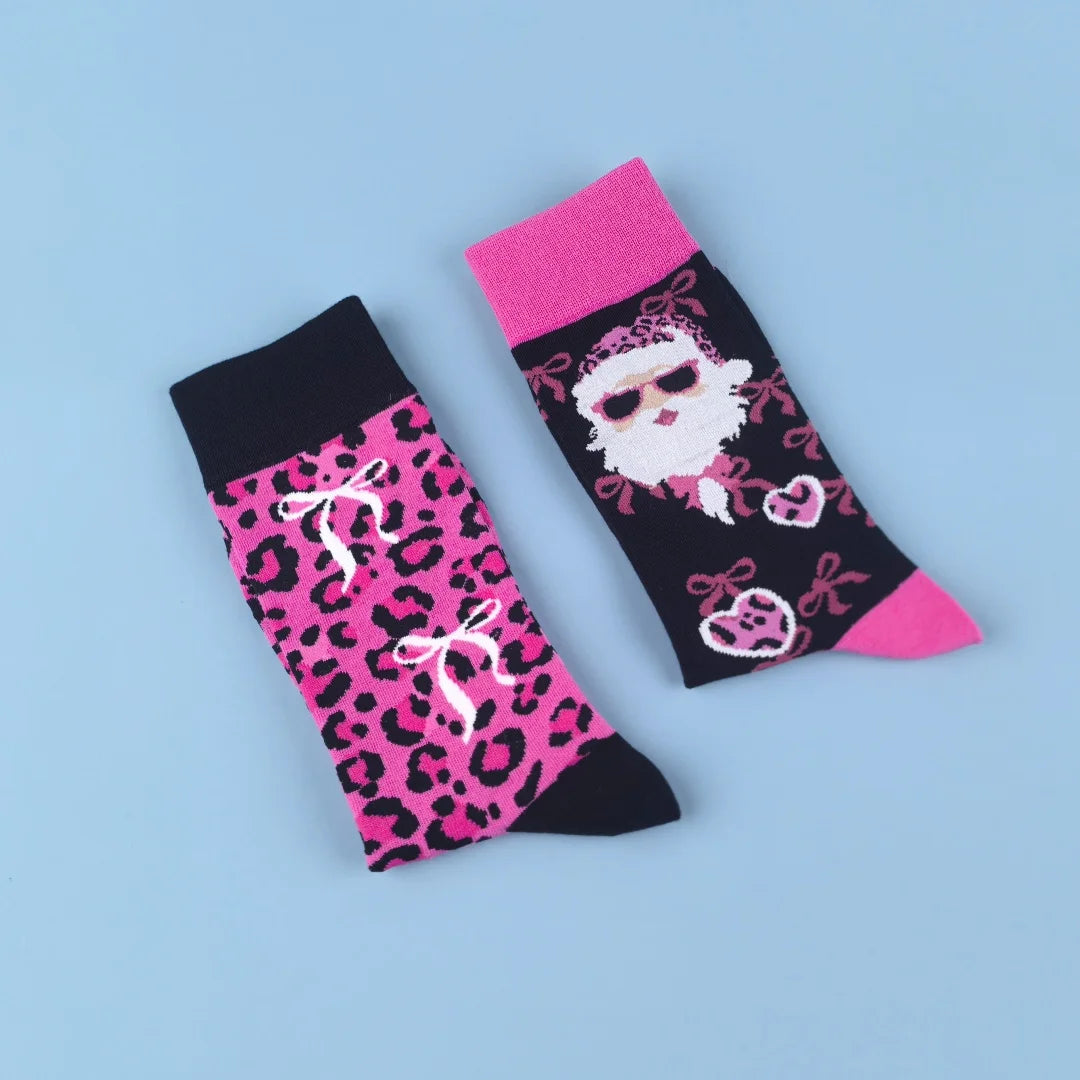 Cotton Blend Mid Calf Holiday Socks - 5