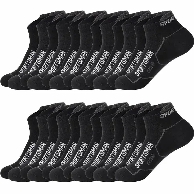 Cotton Polyester Blend Breathable Ankle Sports Socks