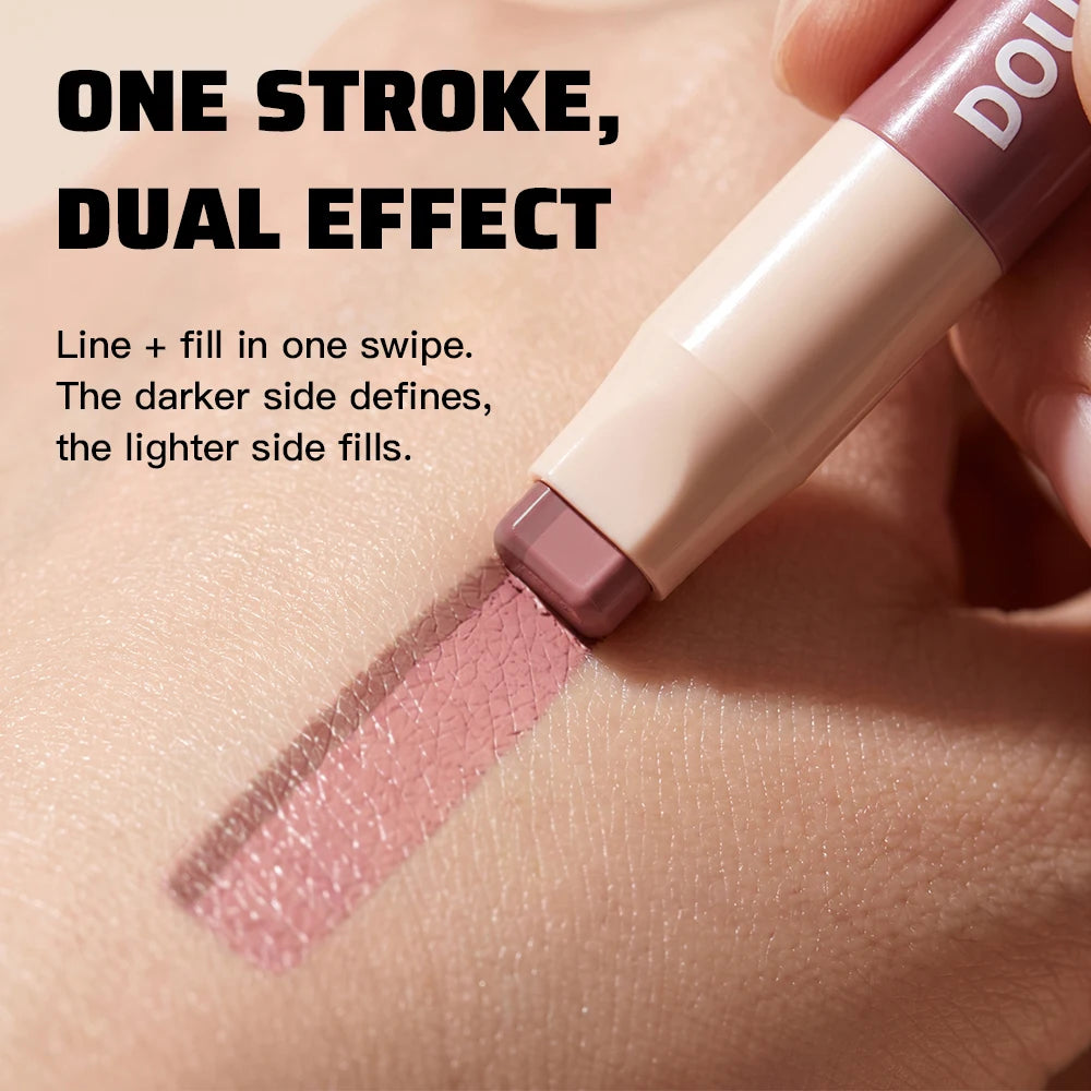 Dual Ended Matte Lip Liner and Gloss Pencil - 12