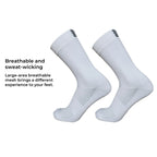 Polyester Elastane Cycling Socks Knee High Breathable Sports Gear