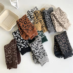 Thick Wool Leopard Print Thermal Socks for Women