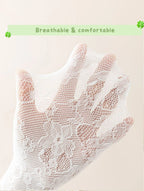 Lace Mesh Knit Ankle Socks Breathable Hollow Out Stockings