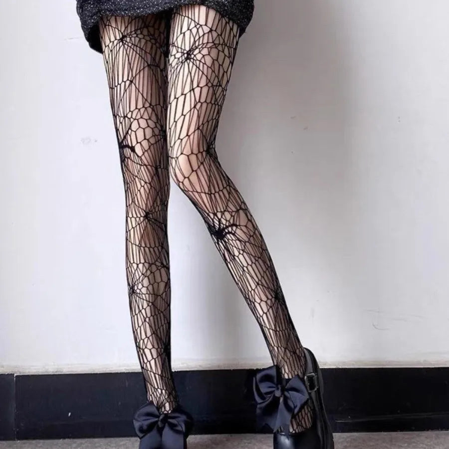 Nylon Fishnet Pantyhose Gothic Pattern Tights