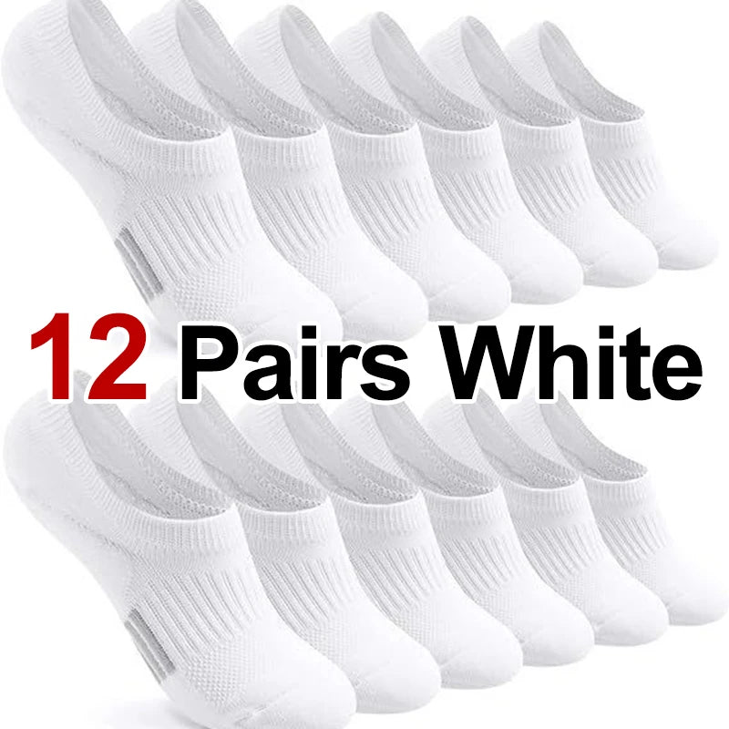 Breathable Polyester Invisible Ankle Socks for Women