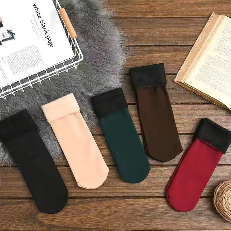 Thick Fleece Lined Winter Socks for Women