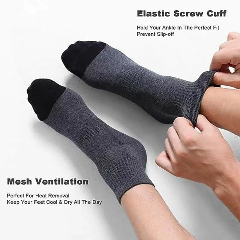 Polyester Elastane Crew Socks For Sports And Daily Wear - 2