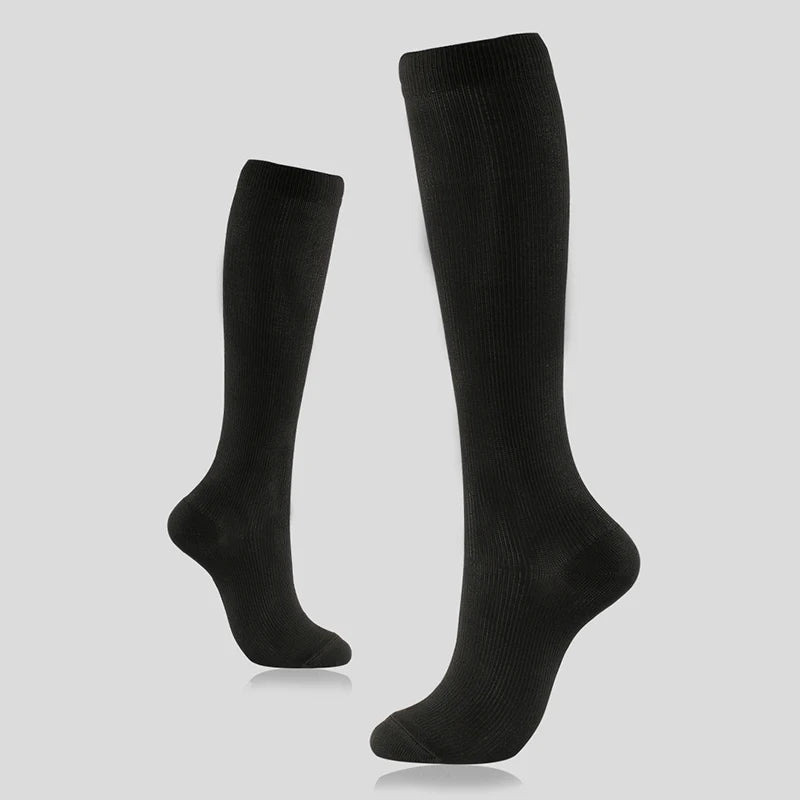 Nylon Spandex Elastic Compression Socks High Tube