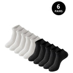 Polyester Elastane Crew Socks Six Pair Set