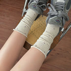 Polyester Spandex Polka Dot Mid Tube Casual Socks