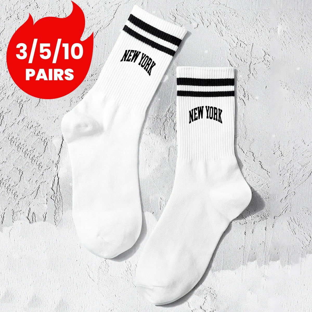 Polyester Elastane Women Crew Socks With Lettering