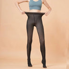 Fleece Lined Translucent Thermal Tights Women Pantyhose