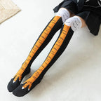 Polyester Nylon Over Knee Animal Print Stockings