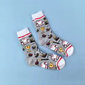 Polyester Elastane Hockey Themed Mid Calf Unisex Socks