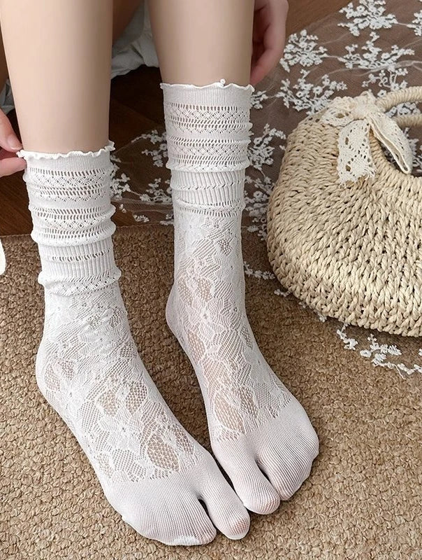 Nylon Elastane Split Toe Tabi Socks