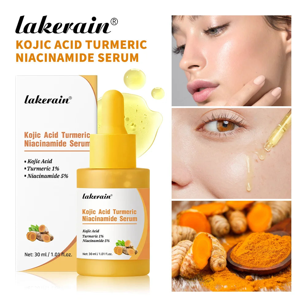 Kojic Acid Turmeric Niacinamide Face Serum Brightening Skin Essence