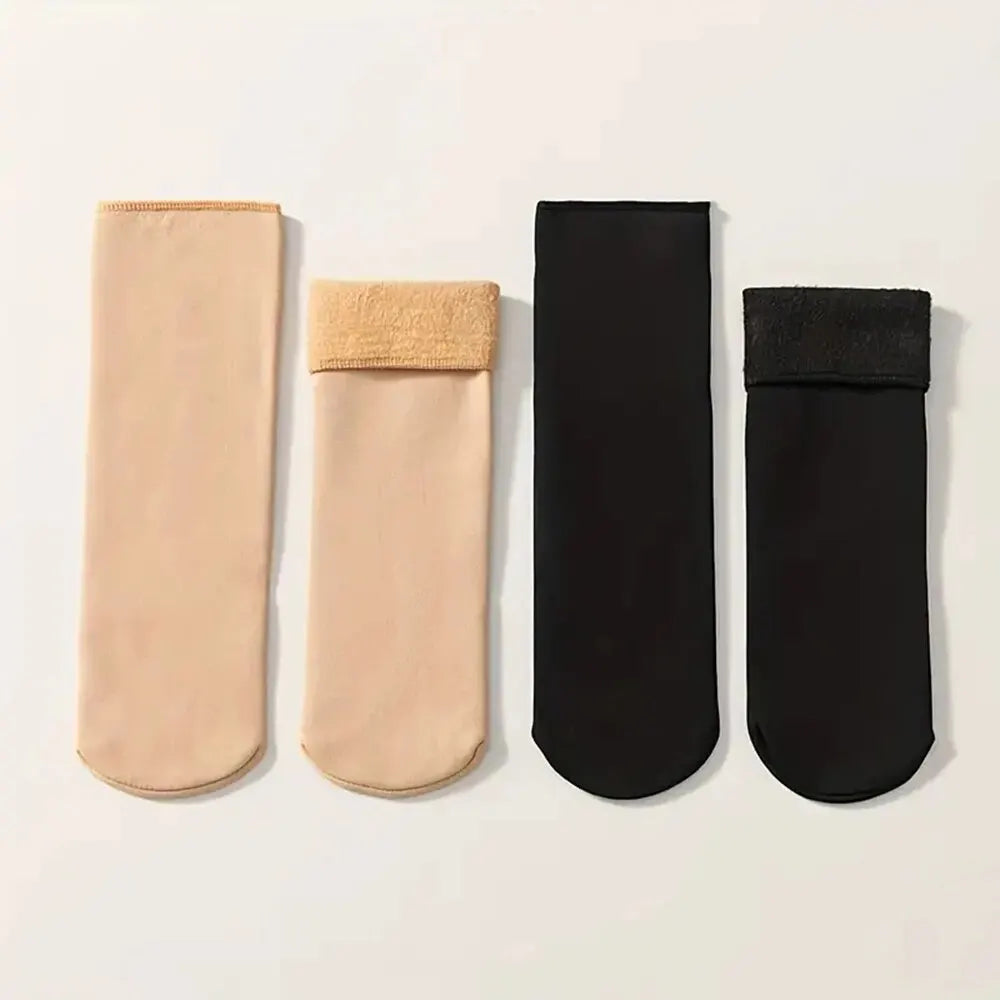 Thick Velvet Fleece Lined Winter Socks - 6