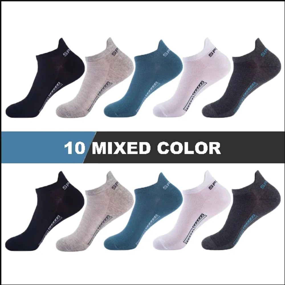 Polyester Elastane Low Cut Casual Mens Socks