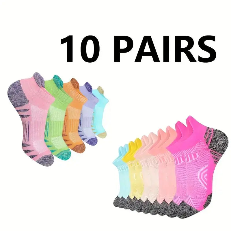 5 Pack Mens Polyester Blend Breathable Ankle Socks
