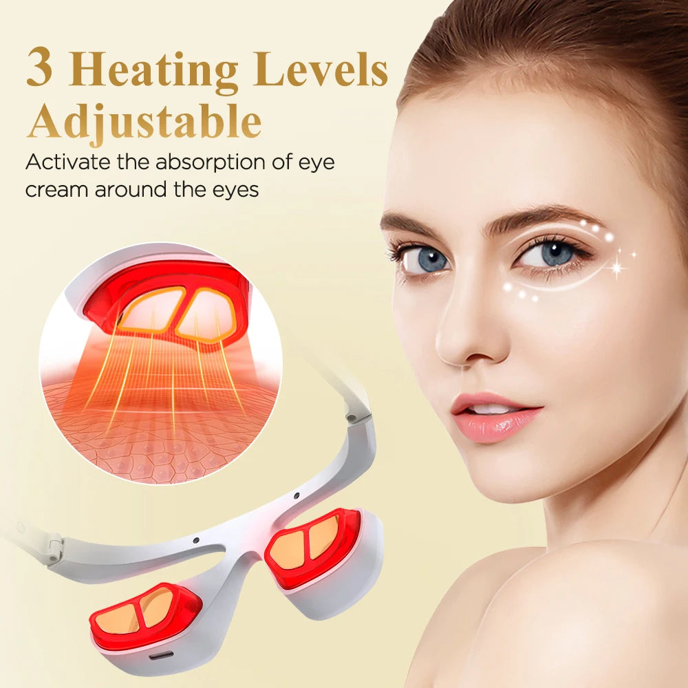3D LED Red Light Vibration Eye Massager for Fatigue Relief