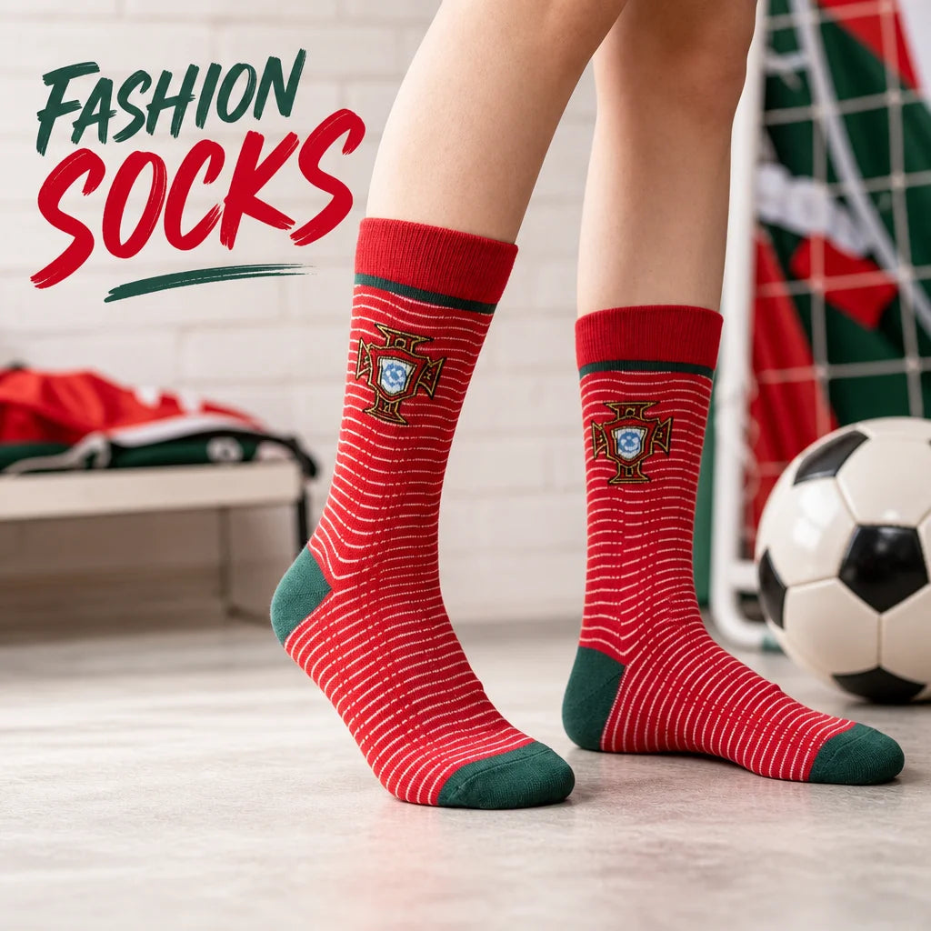 Cotton Polyester Knee High Athletic Socks - 6