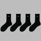 Polyester Blend Crew Socks Casual Footwear 4 Pair Set